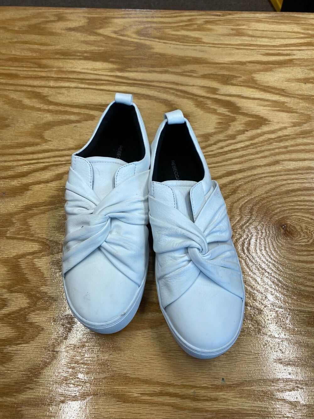 Rebecca Minkoff Flats Women's 9 White Leather Slip On Round Toe Comfort S13